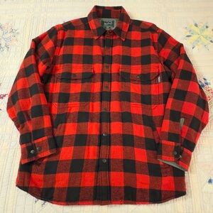 Woolrich Buffalo Plaid Flannel Shirt Jacket Lined Men’s Medium